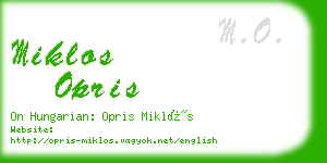 miklos opris business card